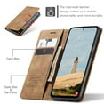 thumbnail image 4 of CaseMe Leather for Samsung Galaxy A56 5G Case, Flip Wallet Leather Case with Card Holder Magnetic Closure Shockproof Kickstand Protective Phone Cases Cover for Samsung Galaxy A56 5G 6.5-inch,Brown, 4 of 12