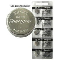 Energizer 357/303 (SR44W, SR44SW, EPX76) Silver Oxide Multi Drain Watch Battery. On Tear Strip (Pack of 5)