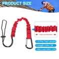 thumbnail image 2 of Retractable Tool Lanyard with Single Aluminum Buckle and Adjustable Loop End, Safety Fall Protection Tools Leash Red 2ft, 2 of 6