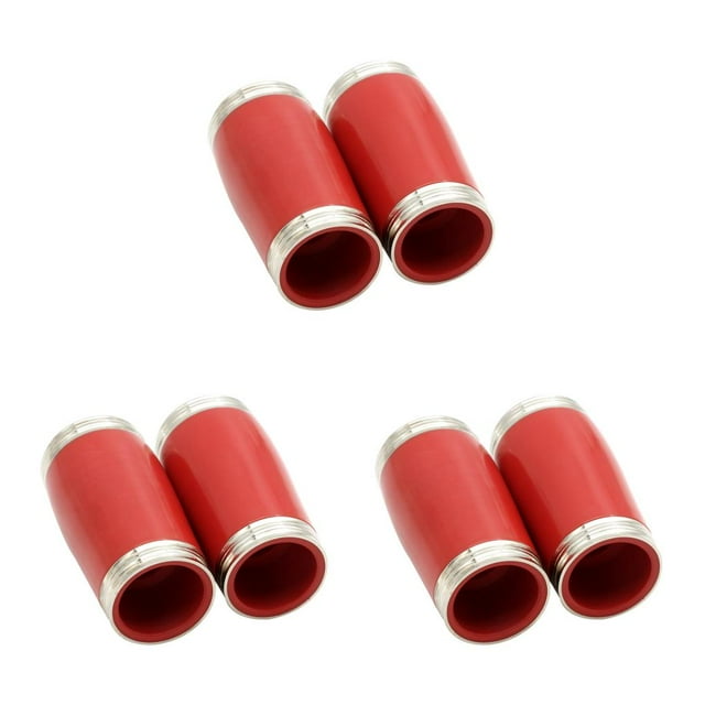 yingyy 2 Pièces Résistant à l'Usure Bakélite Clarinette Deux Section Tuning Tube Réglable 65MM Bague en Métal B Clarinette Plate Pas de Bavure Rouge 3Set