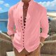 thumbnail image 1 of Blusa informal de lino y algodón para hombre, camisa holgada de manga larga, ideal para primavera y otoño, novedad de 2023, 1 of 4