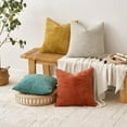thumbnail image 5 of Lomyolo Set of 4 Chenille Pillow Covers - 20x20 Inch Soft Farmhouse Decor for Couch, Sofa, Bedroom Spring Summer Farmhouse Accent Boho Cushions Decor, 5 of 5