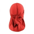 thumbnail image 2 of 6 Pack Men's Durag Headwrap Waves Headscarf Bandana Doo Rag Long Tail (Red), 2 of 2