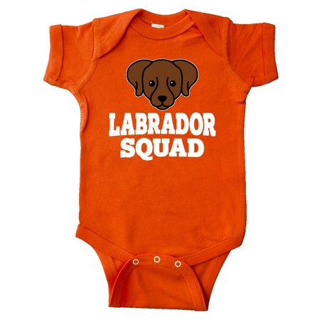 

Inktastic Dog Chocolate Labrador Squad Gift Baby Boy or Baby Girl Bodysuit