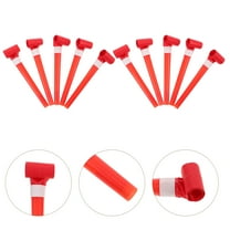 OULII 70Pcs Red Party Whistles Lightweight Blowouts for Birthday and New Years Festive Use