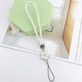 thumbnail image 4 of 2Pcs Black Hand Wrist Strap Flower String Lanyard for Cell Phone, USB Flash Drive, Mp3, Mp4 Fashion Processing,Lightweight and Easy to Connect Cell Phone Charms Accessories, 4 of 5