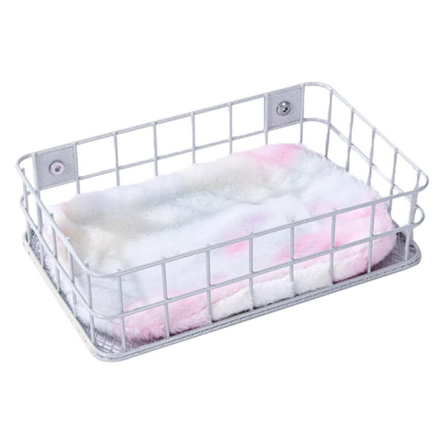 koolsoo Bird Perch Platform Rest Stand Easy to Install Climbing Toy Cage Accessory Wire Platform for Parakeets Cockatiels Small Birds White