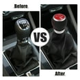 thumbnail image 2 of Pomo de palanca de cambios Unique Bargains manual de 6 velocidades con cubierta roja de gamuza negra para Subaru Impreza WRX STI 2009-2021 y Outback 2010-2019, 2 of 6