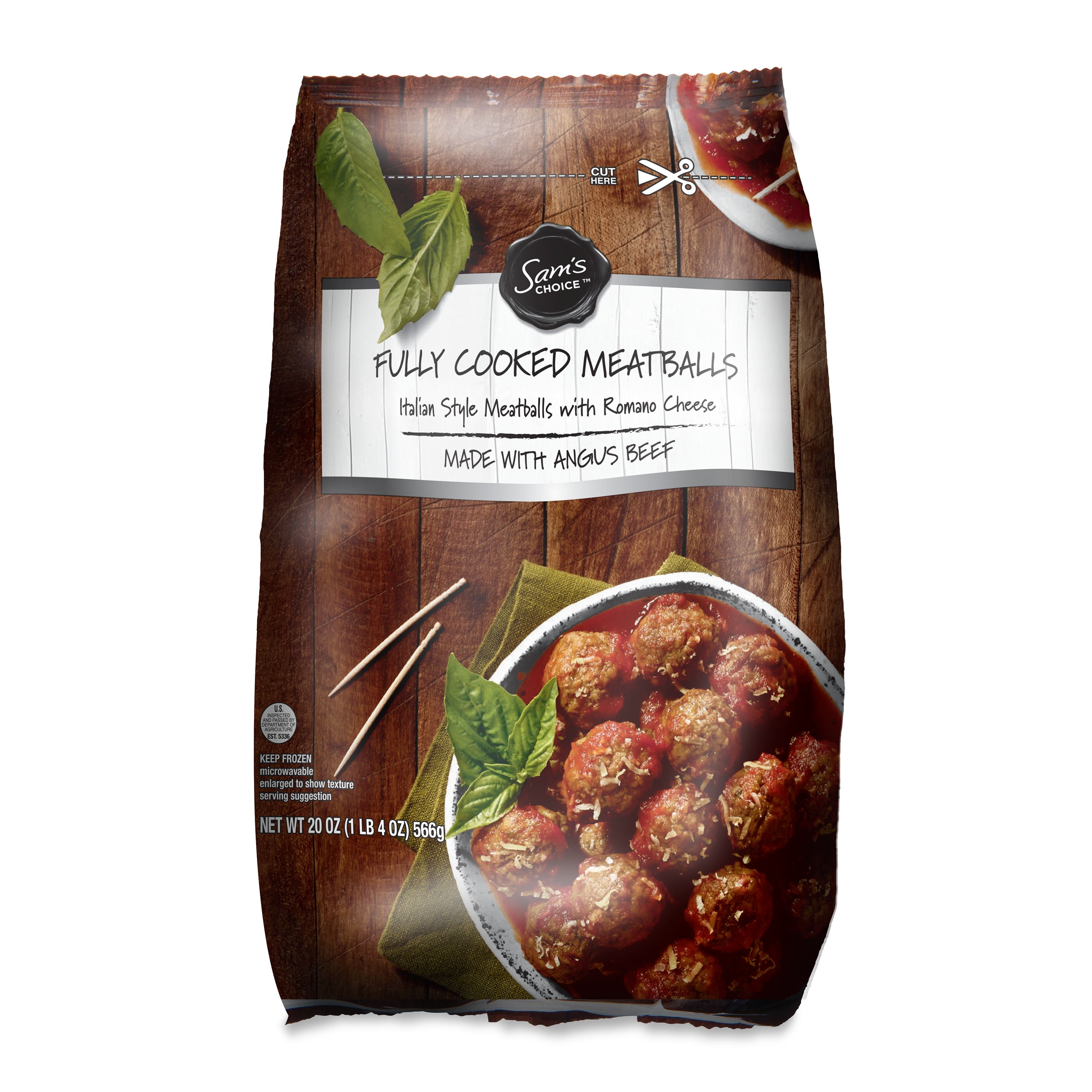 Sam's Choice Premium Angus Meatballs, Frozen, 20 oz