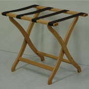 Wooden Mallet Designer Curve Leg Luggage Rack-Color:Brown,Finish:Light Oak