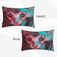 thumbnail image 3 of Binfone Psychedelic Hairless Cat Standard Size Pillowcase, Long Staple Pure Cotton Envelope Closure Pillow Cover (Pillow core not included),16"x24", 3 of 7