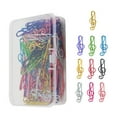 thumbnail image 4 of RUISINERY 50pieces Music Note Shape Paper Clip 40mm Small Metal Paperclip File Holder Clip Metal Bookmarks for Binding File Document, 4 of 6