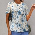 thumbnail image 6 of Floral Colorful Flower T Shirts Basic T-Shirt Short Sleeve Ladies Tee Shirt Summer Graphic Clothing, 6 of 6