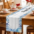 thumbnail image 5 of Coastal Starfish Table Runner 70 Inches, Summer Ocean Sea Shells Conch Wood Gray Bed Runner Dresser Scarves Tabletop for Indoor Outdoor Parties/Ceremony/Banquet, 13" x 70", 5 of 9