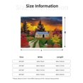 thumbnail image 5 of Uemuo Fall Village Scenery Printed Throw Blanket for Couch, Fluffy Fuzzy Blankets for Bed, Sofa, Cozy Flannel Faux Fur Blanket-60"x50", 5 of 6