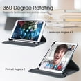 thumbnail image 5 of Fintie 10.5-inch iPad Air (3rd Gen) / iPad Pro Case 360 Degree Rotating Cover with Apple Pencil Holder, Emerald Illusions, 5 of 7