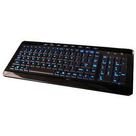 AVS W9868BK Black Multimedia LED Luminescent USB Keyboard with Light