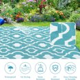 thumbnail image 3 of 5x8ft/6x9 ft/8x10ft/9×12ft Waterproof Outdoor Rug for Patio Reversible Plastic Straw Rug Outside Portable RV Carpet for Camping Picnic Balcony Backyard Porch, 3 of 8