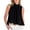Black, variant on Womens Ombre Gradient Blouses Halter Neck Sleeveless Flowy Chiffon Casual Party Everyday Summer Tops Purple M