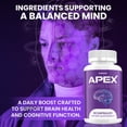 thumbnail image 3 of Apex Neuro Elite Capsules – ApexNeuro Elite Natural Blend Memory Focus Support Supplement, 5 Pack, 300 Capsules, 3 of 7