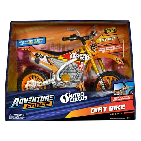 Adventure Force 1:6 Scale Motorcycle Play Vehicle for Kids with Travis Pastrana Nitro Circus Graphics, Orange