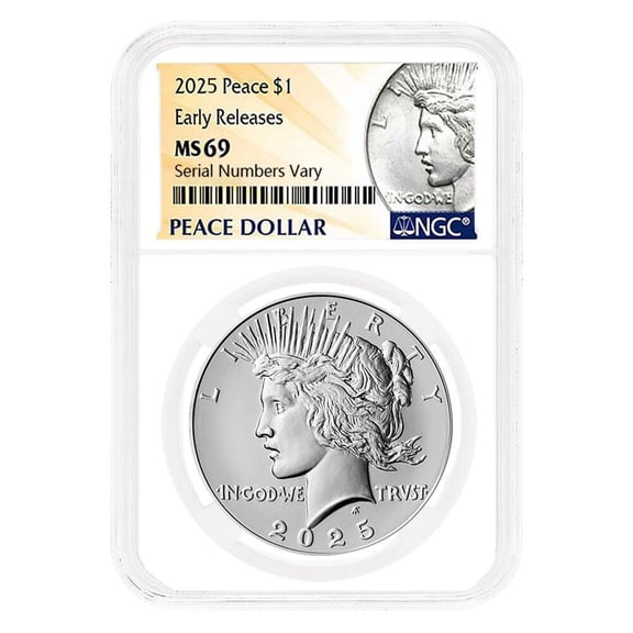 2025 Peace Silver Dollar NGC MS 69 ER (Peace Label)