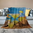 thumbnail image 2 of Chilfamy Cocktails Starfish Beach Print Throw Blanket Lightweight Soft Blanket for All Seasons 40x50in, 2 of 6
