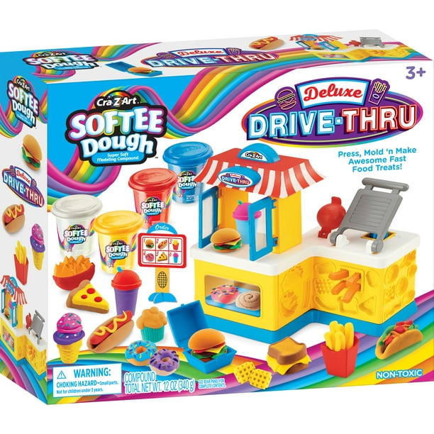 Cra-Z-Art Softee Dough Drive-Thru Set for Indoor Playground Fun