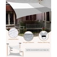thumbnail image 5 of Sun Shade Sail 6.5x10Ft Geometric Ombre Gradient Gray Uv Block Sunshade Canopy Outdoor Shade Cover Rectangle Shade Cloth For Patio Garden Yard Deck Pergola, 5 of 6