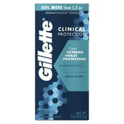 Gillette Antiperspirant Deodorant for Men, Clinical Invisible Solid, 72 Hr. Sweat Protection, Fresh Xtend, 2.6 oz
