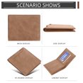 thumbnail image 3 of Leather Bifold Wallets For Men, Slim Minimalist Mens Wallet, Gifts For Dad Birthday Fathers Day - yellowish brown, 3 of 6