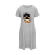 thumbnail image 4 of Camisón corto de talla grande para mujer, camisón de manga corta con estampado de pecho a la moda, camisón para mujer, 4 of 5