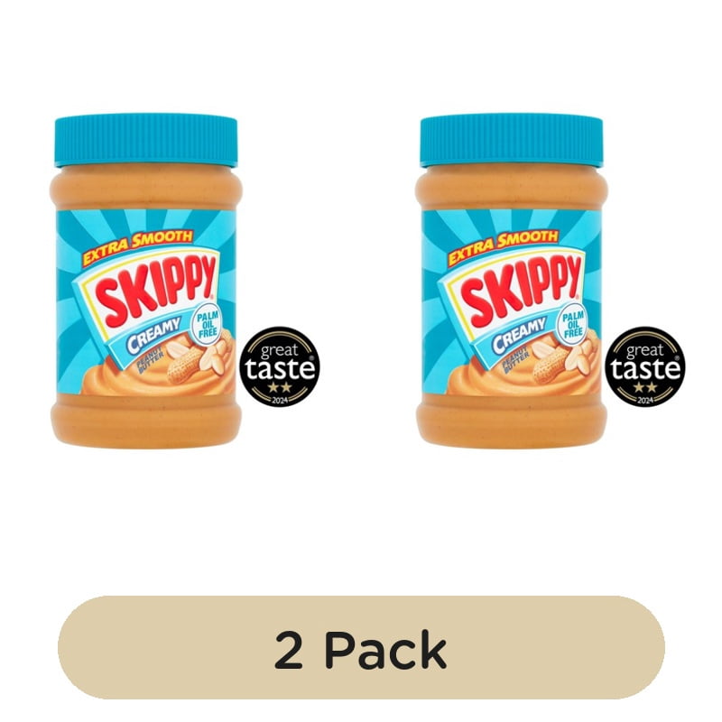 Skippy Smooth Peanut Butter 454g, British Import (Pack of 2)