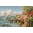 thumbnail image 2 of Boehme, Nicky 18x13 Gold Ornate Wood Framed with Double Matting Museum Art Print Titled - Mariner’s Haven, 2 of 4