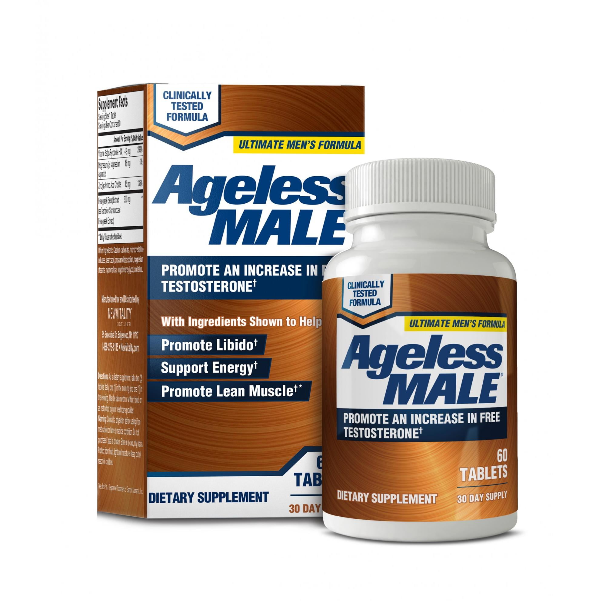 Ageless Male Advanced Formula Testosterone Booster, Performance Enhancement Pills with Testofen, 60 Ct Capsules - Walmart.com Ageless Male Advanced Formula Testosterone Booster, Performance Enhancement Pills with Testofen, 60 Ct Capsules - Walmart.com