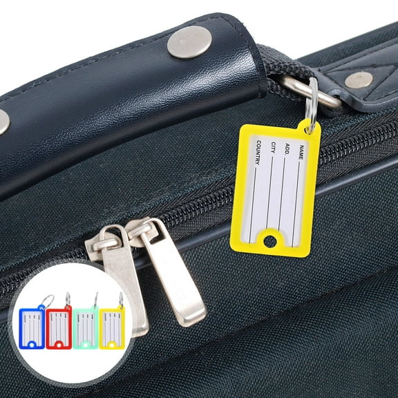 Worgeous 20pcs Plastic Key Label Tags with Ring Numbered Keychain Tags for Easy Identification Writable Luggage Tags Key ID Tags for Travel Office Home Prevents Item Confusion