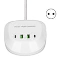 thumbnail image 1 of Estación de carga USB T3P+ Base de carga USB de 4 puertos con 2 tipos C 2 QC3.0 para teléfonos móviles y tabletas 100-240 V (enchufe de la UE), 1 of 5