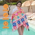 thumbnail image 3 of Novforth Microfiber Sand Free Beach Towel，72"x36"Oversized Lightweight Microfiber Super Absorbent Quick Fast Dry ，Outdoor Travel Swim Towel for Adults Women Men - Iridescent letter, 3 of 8