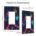 thumbnail image 3 of KLL Neon City Map Pattern Electrical Outlet Covers, 3" x 5" 1 Pack Electric Receptacle Plug Covers for Decorator Receptacle Outlet & Switch-Style U, 3 of 6