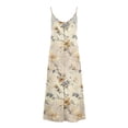 thumbnail image 4 of Generic Women's Summer Maxi Dress Casual V-Neck Sleeveless Bohemian Spaghetti Strap Floral Long Maxi Dress, 4 of 4