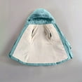 thumbnail image 4 of Spazoro Girls Parka Jackets, Fleece Lined Faux Fur Hood Thicken Full-Zip Winter Coat for Kids Blue Size 5 T, 4 of 5