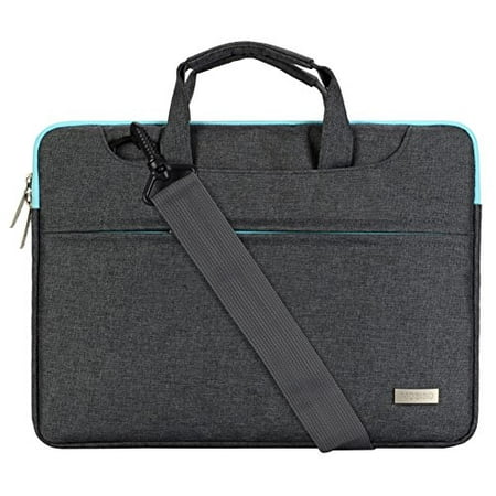 - Laptop Shoulder Bag for 13-13.3 Inch MacBook Pro, MacBook Air, Notebook Polyester Briefcase Sleeve Case Cover Handbag with Back Belt for Trolly Case,Gray