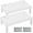 White, variant on BONTEC Monitor Stand 2 Pack Height Adjustable Metal Riser with Pen Holder, Black, 14.5” x 9.1”, Ergonomic Desktop Stand for Computer, Printer, Laptop, Adjustable Desk Riser with Cable Management