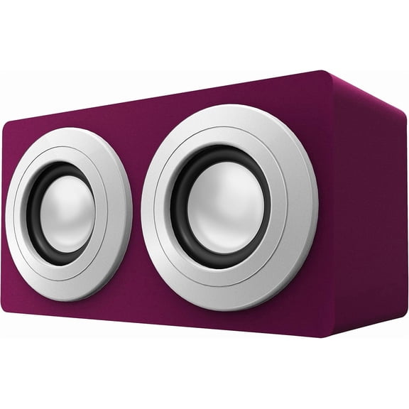 Polaroid Wireless Stereo Bluetooth Wooden Mini Speaker Portable (Pink)