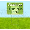 thumbnail image 1 of Fresh Cut Christmas Trees (18" x 24") Yard Sign, Includes Metal Step Stake, 1 of 6