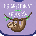 thumbnail image 4 of Inktastic My Great Aunt Loves Me Cute Sloth and Baby Boys or Girls Baby Bib, 4 of 4