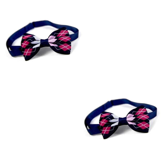 Collares para perros Greeniant corbatas de lazo Cachorro azul a cuadros