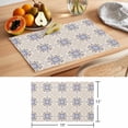 thumbnail image 6 of Blue Vintage Floral Placemats Set of 8, Country Retro Exotic Farmhouse Abstract Flower Non-Slip Place Mats Washable Table Mats for Kitchen Dining Table Decorations Indoor/Outdoor, 6 of 9