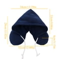thumbnail image 6 of Sarapandan Comfortable Hooded Neck Cervical Pillow Portable Travel Office U Shaped Rest Cushion(Blue), 6 of 8