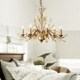 thumbnail image 5 of KPIBEST Gold Crystal Candle Chandelier Pendant Flushmount Ceiling Light Modern Lighting Fixture for Bedroom Hallway Bar Kitchen, 5 of 16